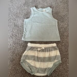 Quincy Mae French terry tank and shorts set